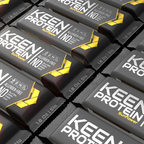 Protein packaging with the title 'Protein bar KEEN PROTEIN'
