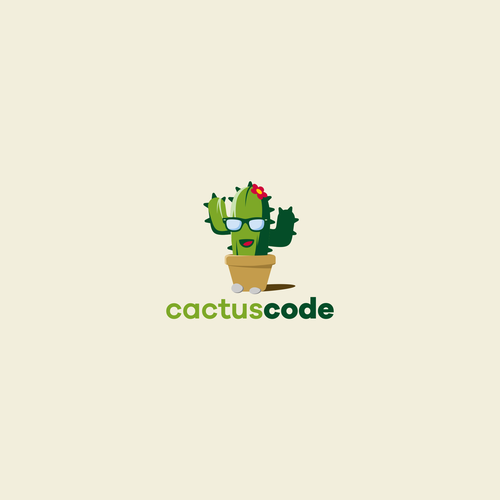 Glasses design with the title 'Cactus code'
