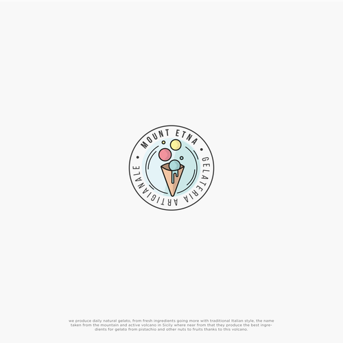 Organic food logo with the title 'Modern Logo concept for a ice-cream shop'