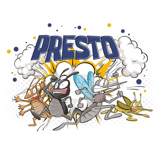 Bug design with the title 'Illustration for pest control company'