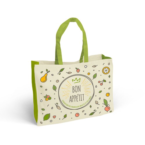 Shopping bag packaging with the title 'Tote Bag'