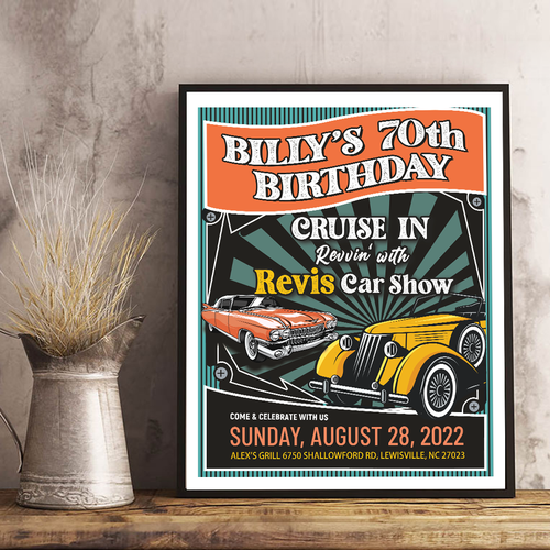Birthday design with the title 'Billy's 70th Birthday '