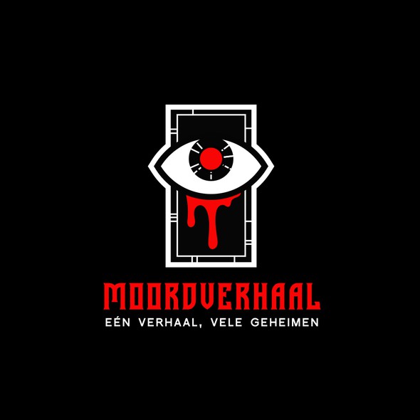 Horror logo with the title 'Bloody eye logo'