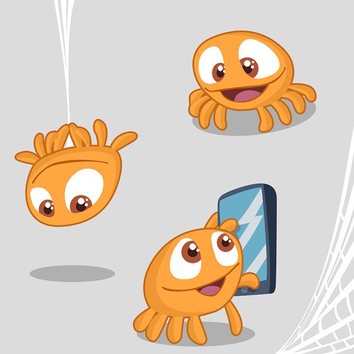 Spider design with the title 'Spider mascot design'