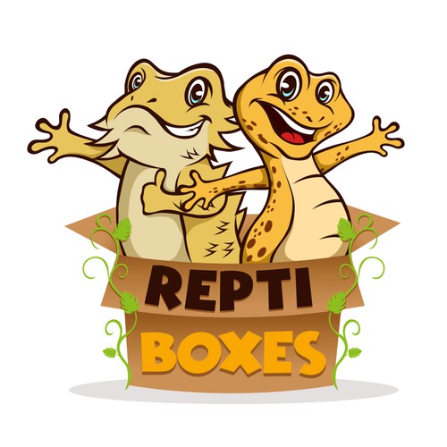 Box design with the title 'ReptiBoxes'