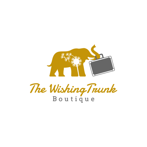 Dandelion design with the title 'Logo for The Wishing Trunk Boutique'