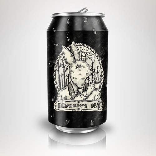 God design with the title 'coffee packaging for district 163'