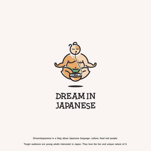 Cultural logo with the title 'Logo design for Dream In Japanese'