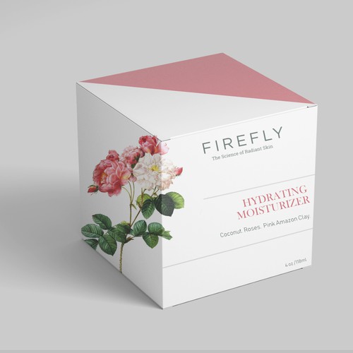 Painted packaging with the title 'Moisturizer package design concept'