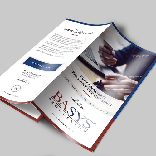 Bank design with the title 'Brochure'