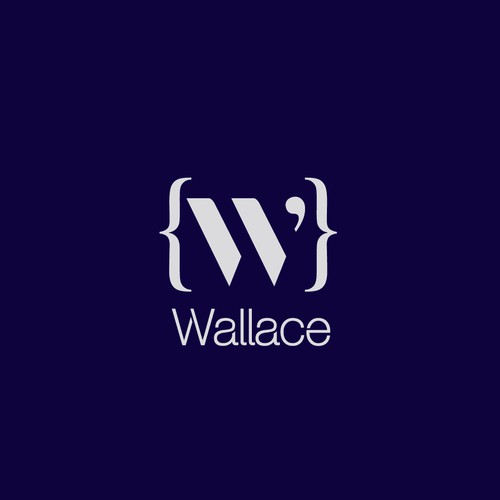 Quote logo with the title 'Creative Logo concept for WALLACE - premium software for writers and bloggers'