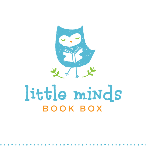 Subscription box logo with the title 'Design a fun, playful logo for a children's book subscription service'