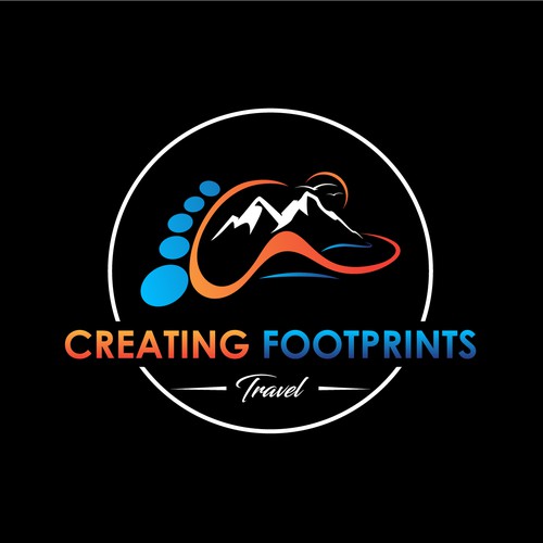 Tour logo with the title 'Creating Footprints Travel'