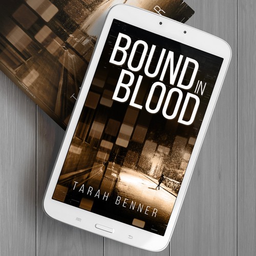 Noir book cover with the title 'Cover design for "Bound in Blood"'