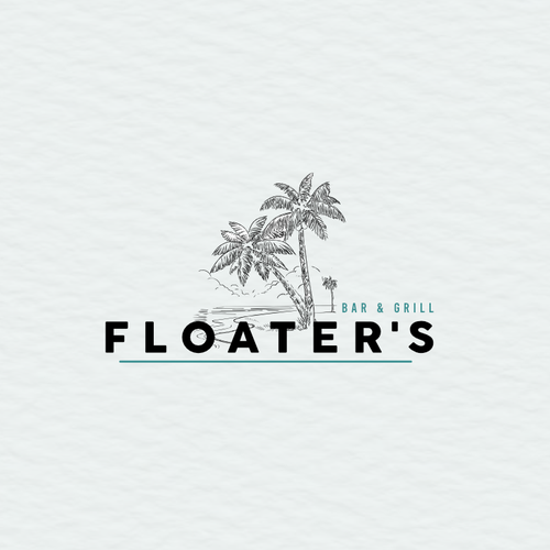 Beach bar design with the title 'Logo for beach bar and grill'