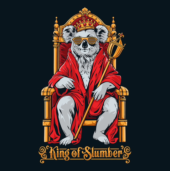 Retail t-shirt with the title 'King of Slumber'