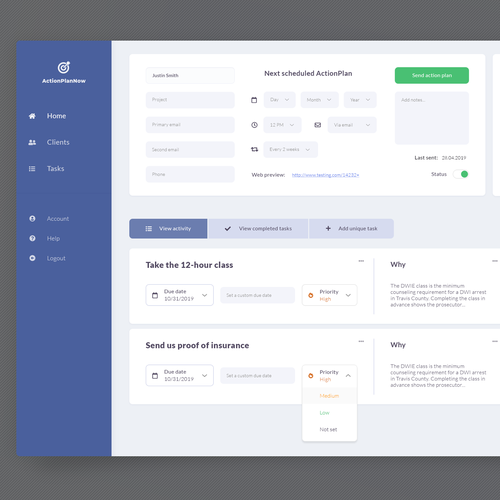 Beautiful website with the title 'Dashboard UI design'