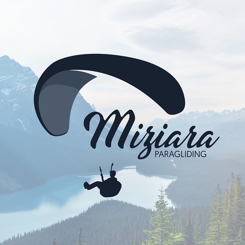 Paragliding logo with the title 'Miziara Paragliding '