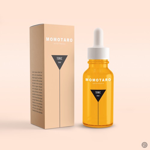 Tonic design with the title 'Momotaro Apotheca - products for vaginal wellness packaging design'