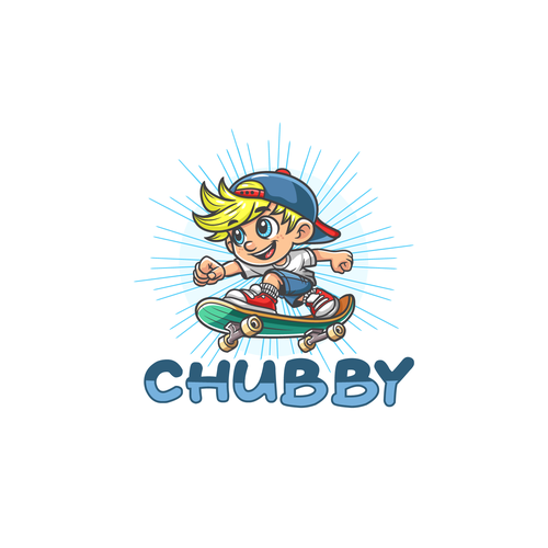 Boy logo with the title 'Flashy Logo for Energy Drink'