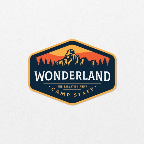 Royal blue logo with the title 'Logo Concept for a Campground'