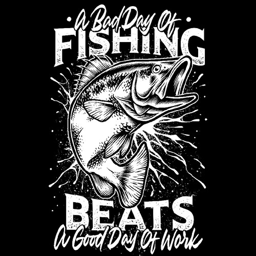 Fishing t-shirt with the title 'Happy Fishing'