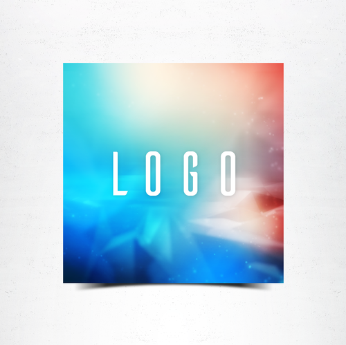 Polygonal design with the title 'Banner ad representing place for the logo'