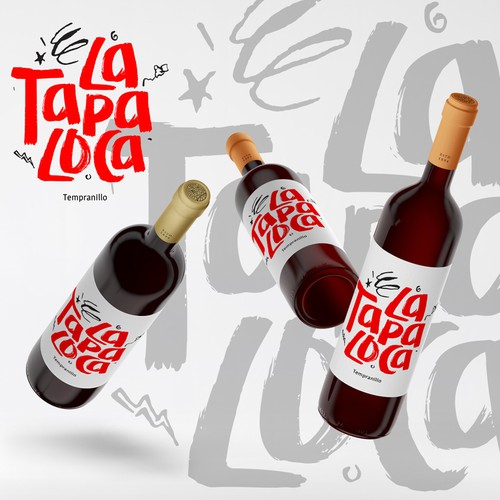 Crazy design with the title 'Wine label design'