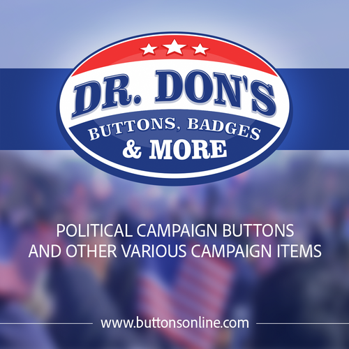 Campaign logo with the title 'Buttons/Badges LOGO design'