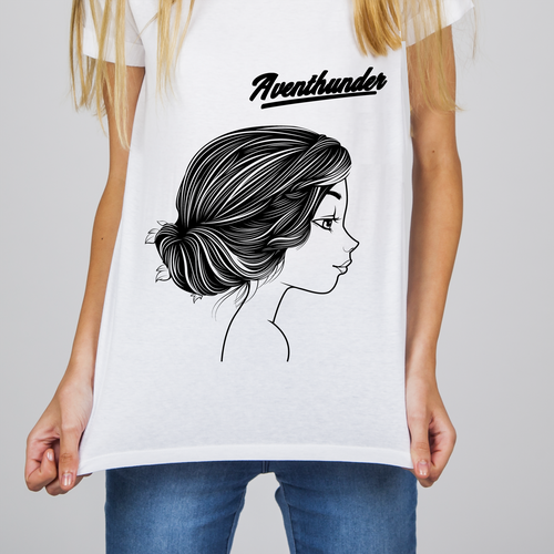 Avatar design with the title 'Illustration Avatar of Emmanuelle Colin in lineart style'