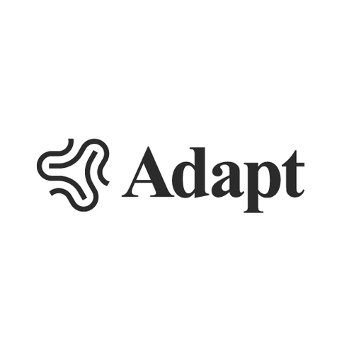 Machinery logo with the title 'Adapt: AI Analytics Brand Identity'
