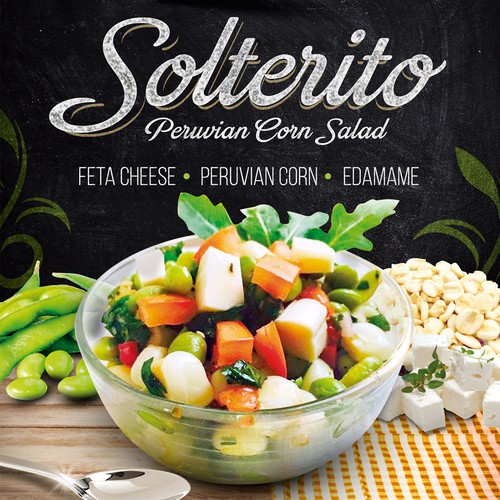 Salad design with the title 'Poster New Item Viva Chicken'