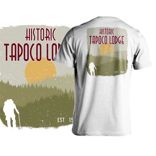 Distressed t-shirt with the title 'historic tapoco lodge'