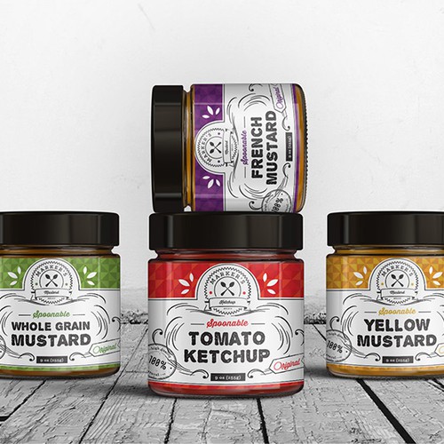 Artisan label with the title 'Label design for artisan condiments'