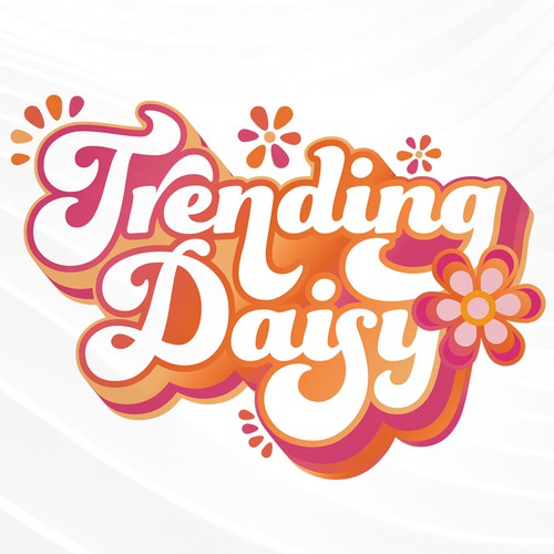 Flower petal logo with the title 'Trending Daisy'