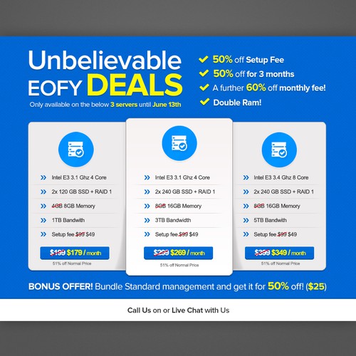 Server design with the title 'Servers Australia!'