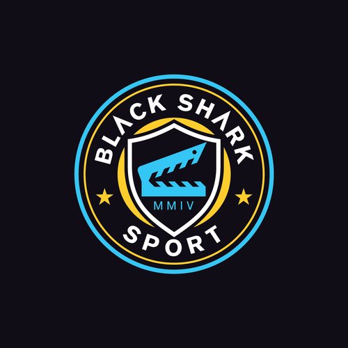 Shark logo with the title 'Black Shark Media Logo'