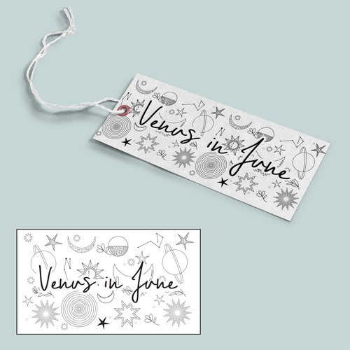 Brand label with the title 'Hang tag for clothing brand'