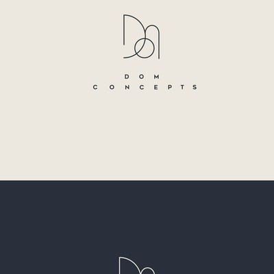 3 Letter Minimalistic interconnected Logo with Clean Lines