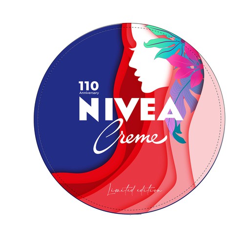 Packaging illustration with the title 'Proposal Nivea Anniversary Edition'