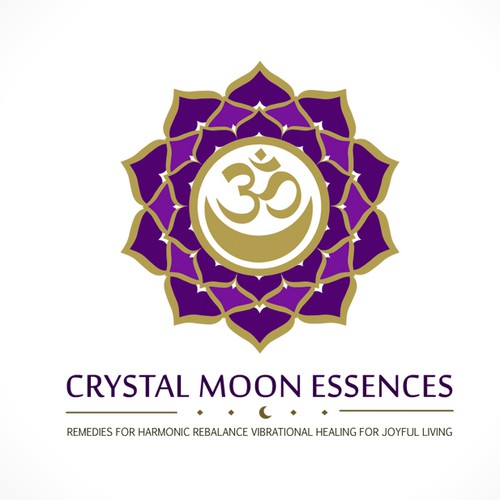 Yoga brand with the title 'Crystal Moon Logo'