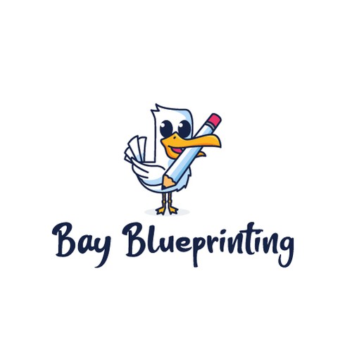 Seagull logo with the title 'Bay Blueprinting '