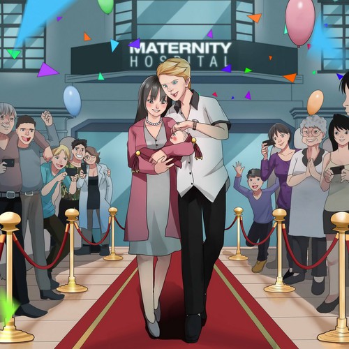 Baby artwork with the title 'Baby red carpet 2'