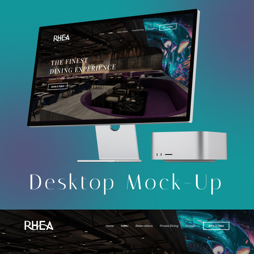 Desktop website with the title 'Concept for Fine Dining '