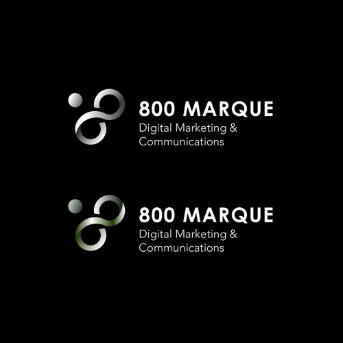 Digital marketing logo with the title 'Logo concept for 800 Marque'