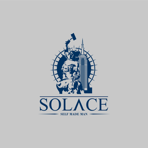 Old-fashioned design with the title 'solace old school logo'