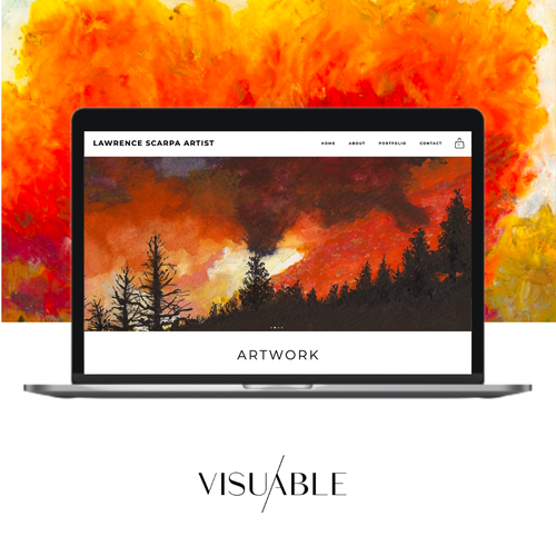 Art website with the title 'Website & Branding for Artist'