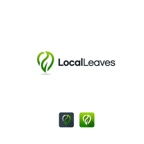 Pin logo with the title 'Logo Design for Local Leaves'