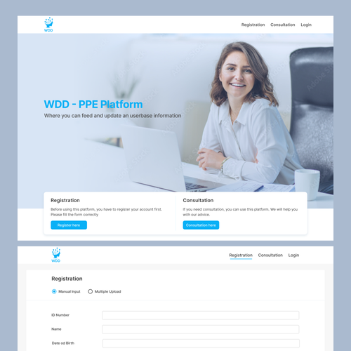 Enterprise design with the title 'Government Employees Platform'