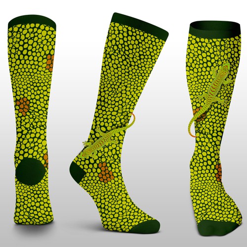 Sock design with the title 'Travel Socks'